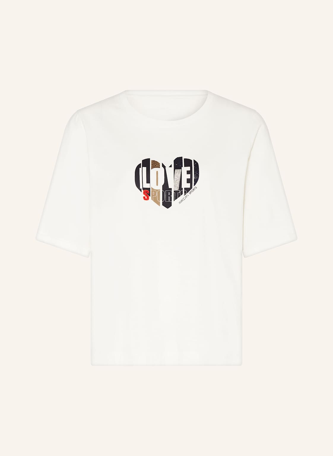 Marc Cain T-Shirt Mit Schmucksteinen weiss Marc Cain T-Shirt Mit Schmucksteinen weiss von Marc Cain