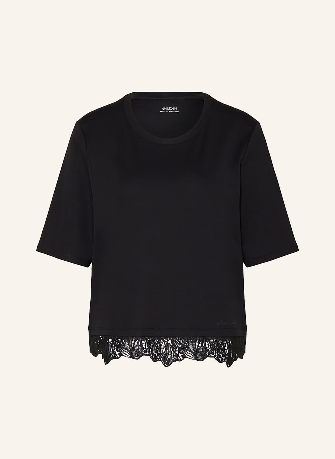 Marc Cain T-Shirt Mit Spitze schwarz Marc Cain T-Shirt Mit Spitze schwarz von Marc Cain