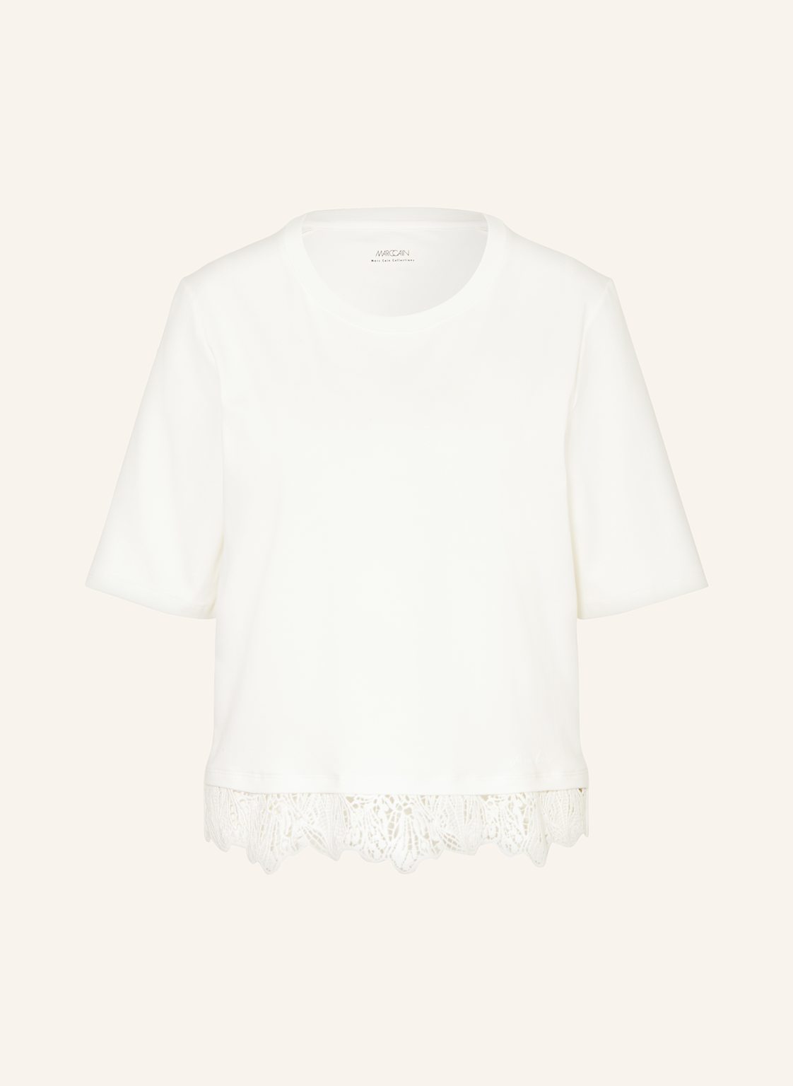 Marc Cain T-Shirt Mit Spitze weiss Marc Cain T-Shirt Mit Spitze weiss von Marc Cain