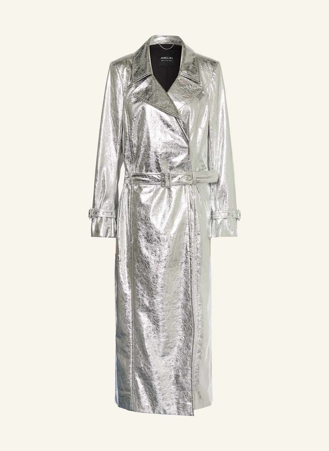 Marc Cain Trenchcoat In Lederoptik silber Marc Cain Trenchcoat In Lederoptik silber von Marc Cain