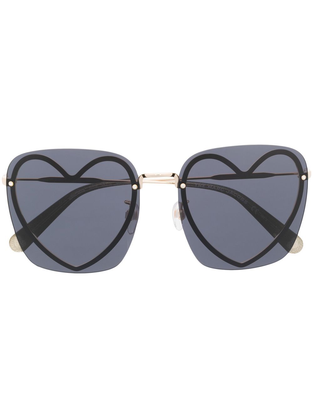 Marc Jacobs Eyewear oversized heart-frame sunglasses - Gold von Marc Jacobs Eyewear