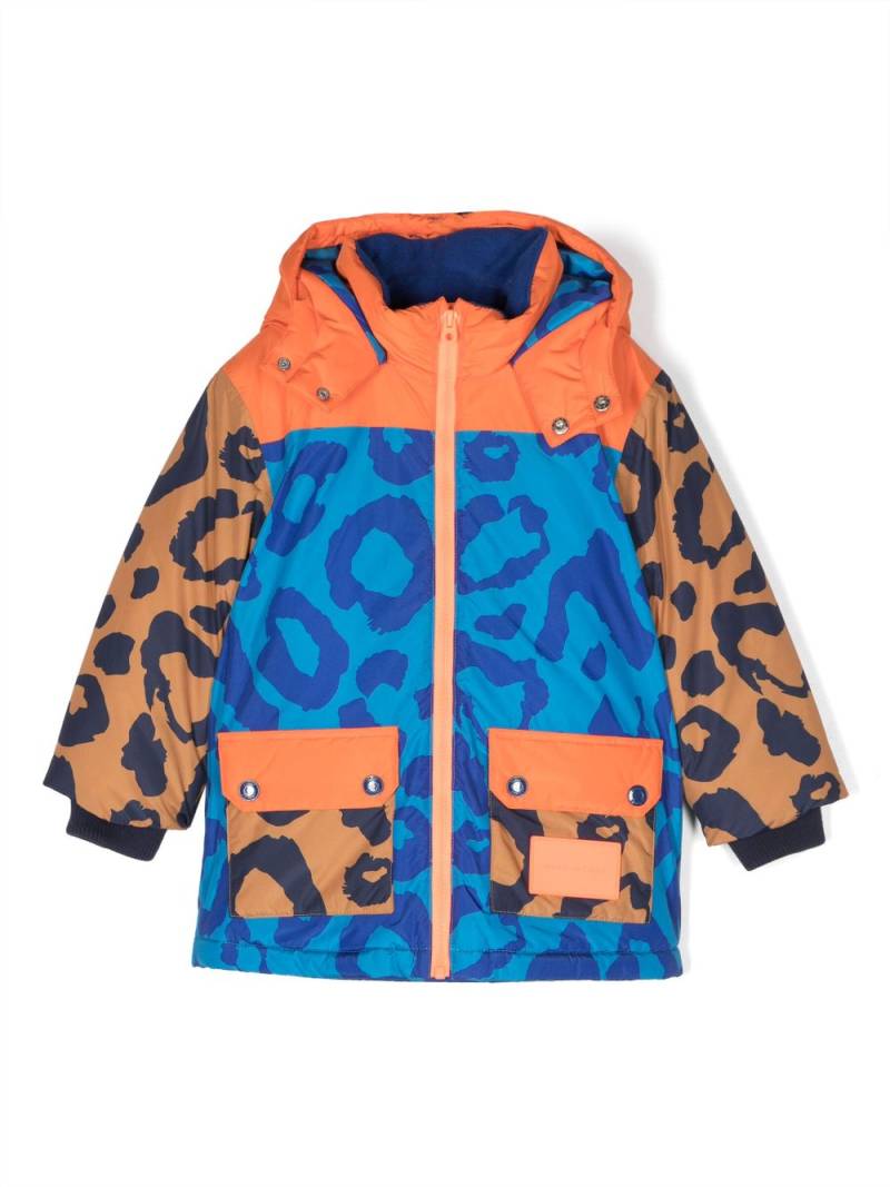 Marc Jacobs Kids Cheetah-print hooded snow coat - Blue von Marc Jacobs Kids