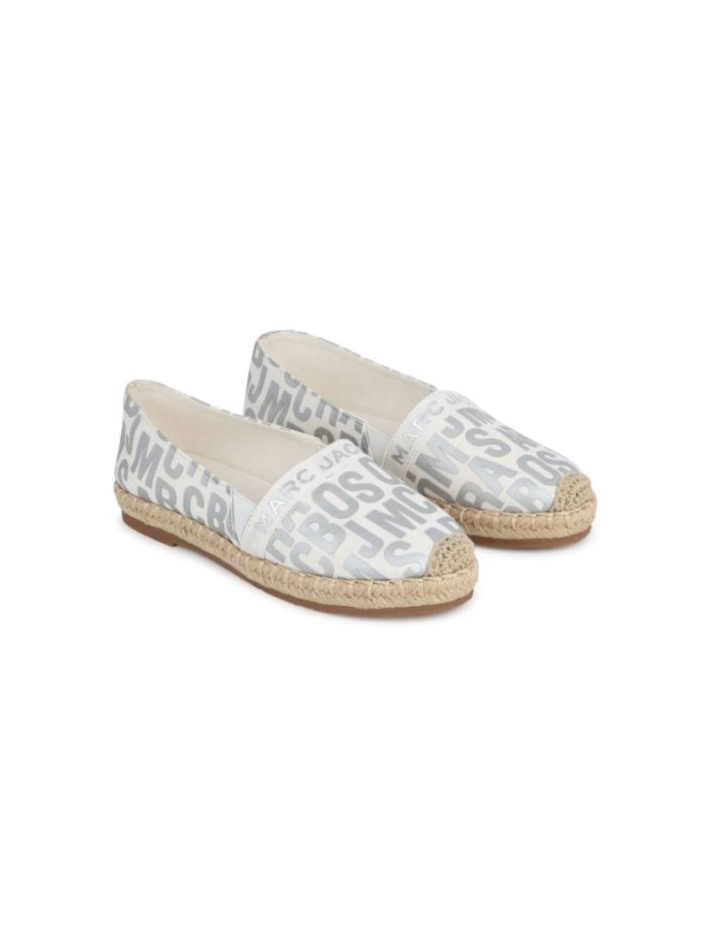 Marc Jacobs Kids Jumbled logo-print canvas espadrilles - Neutrals von Marc Jacobs Kids