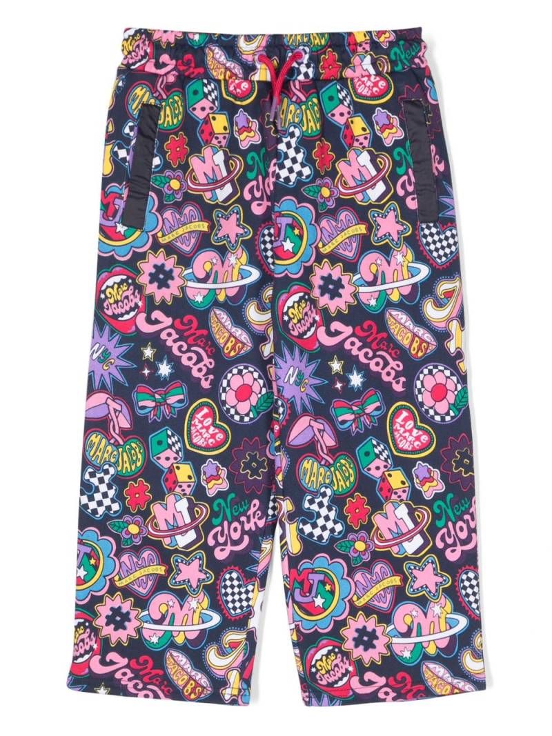 Marc Jacobs Kids Patches-print cotton trousers - Purple von Marc Jacobs Kids