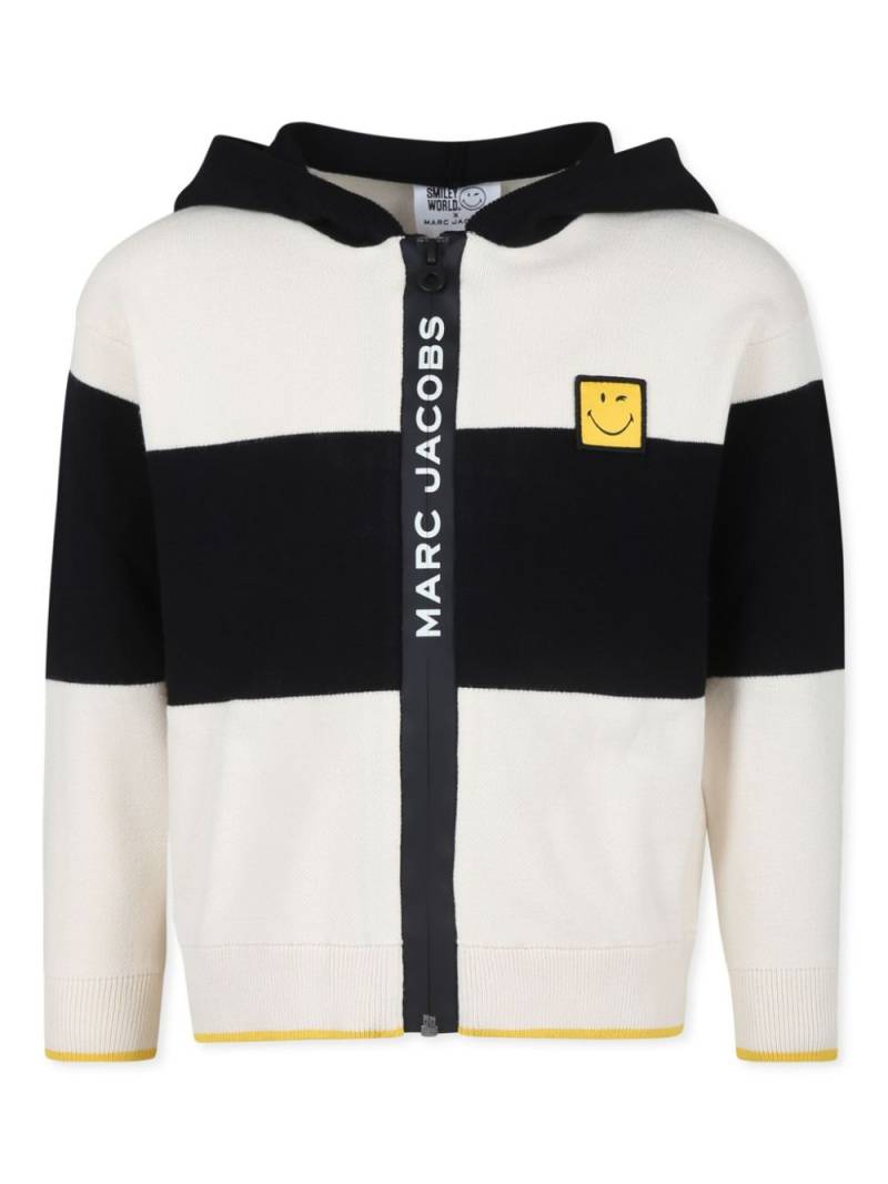 Marc Jacobs Kids Smiley striped cardigan - White von Marc Jacobs Kids