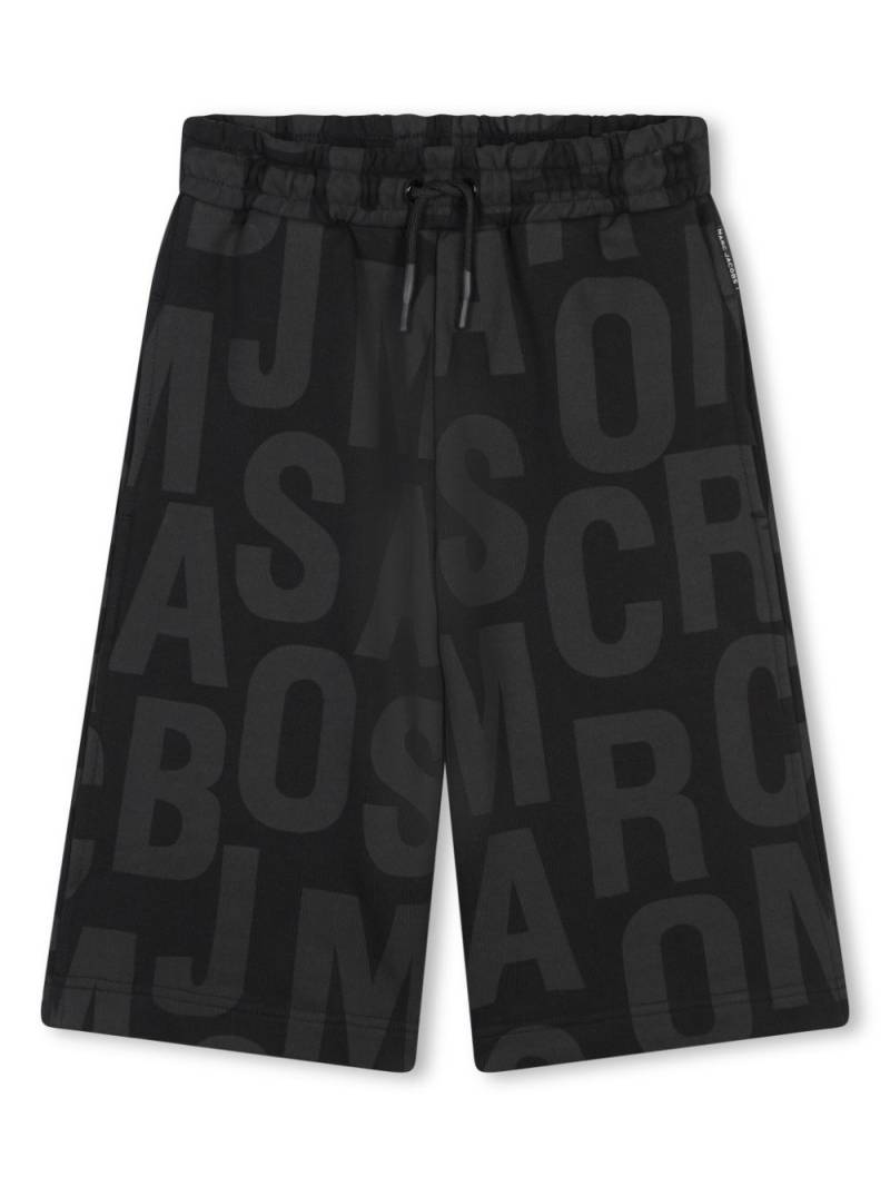 Marc Jacobs Kids all-over print cotton shorts - Black von Marc Jacobs Kids