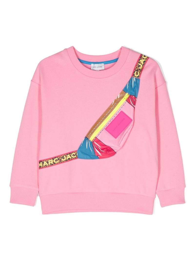 Marc Jacobs Kids appliqué-detail cotton sweatshirt - Pink von Marc Jacobs Kids