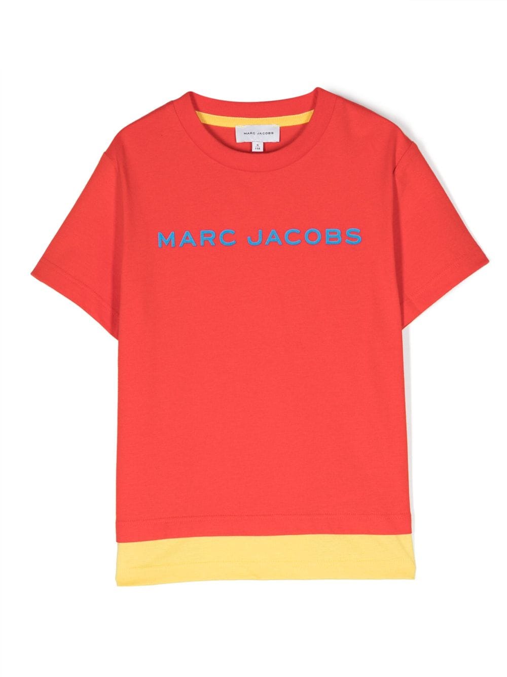 Marc Jacobs Kids colour-block logo-print T-shirt - Red von Marc Jacobs Kids