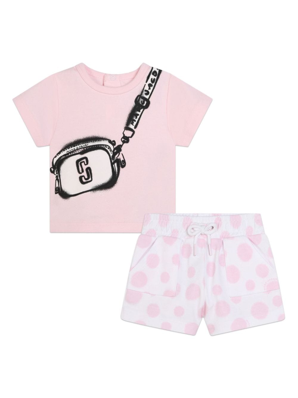 Marc Jacobs Kids graphic-print cotton shorts set - Pink von Marc Jacobs Kids