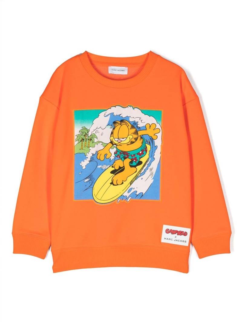 Marc Jacobs Kids graphic-print crew-neck sweatshirt - Orange von Marc Jacobs Kids