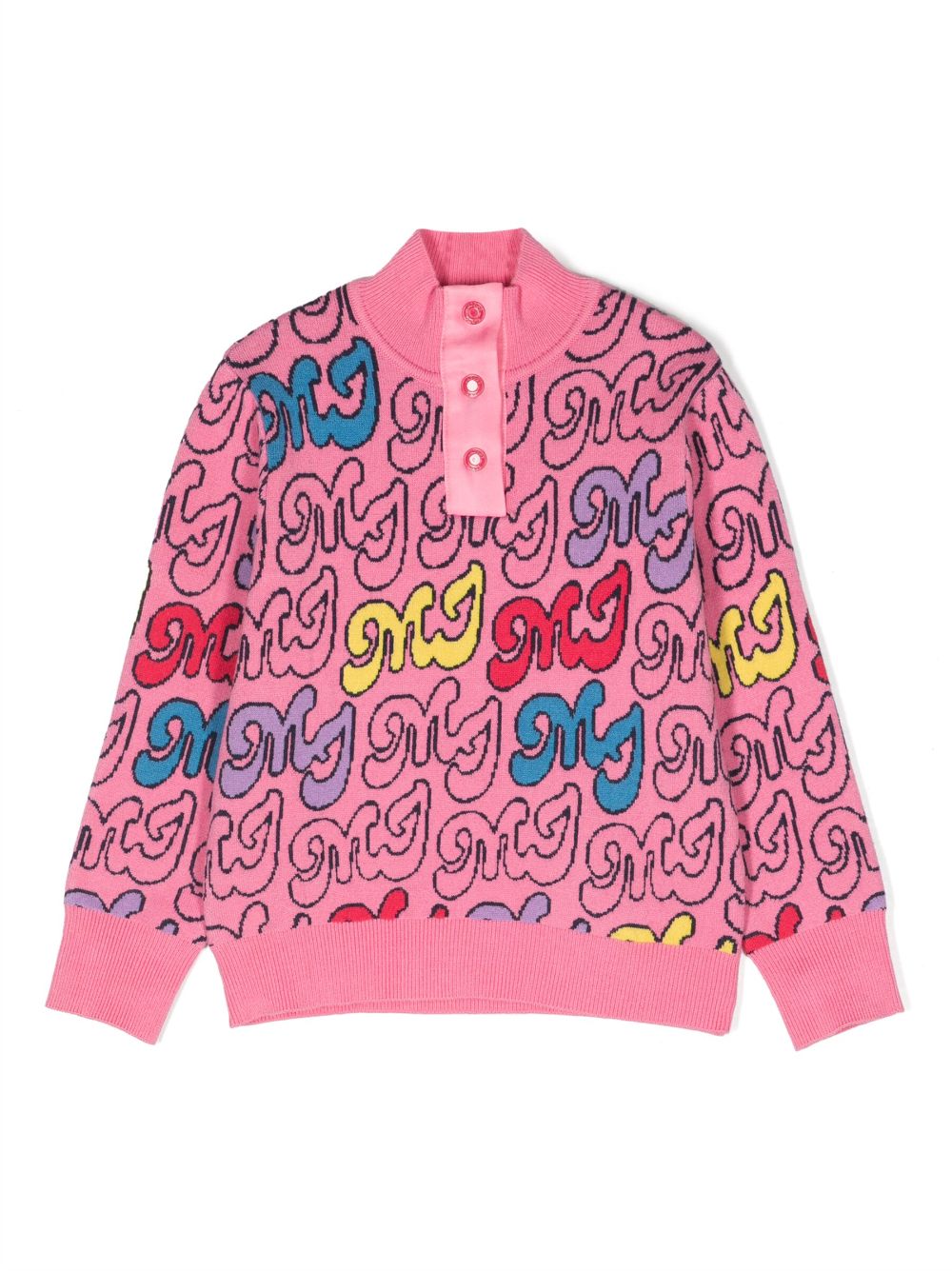 Marc Jacobs Kids intarsia-knit logo pullover - Pink von Marc Jacobs Kids