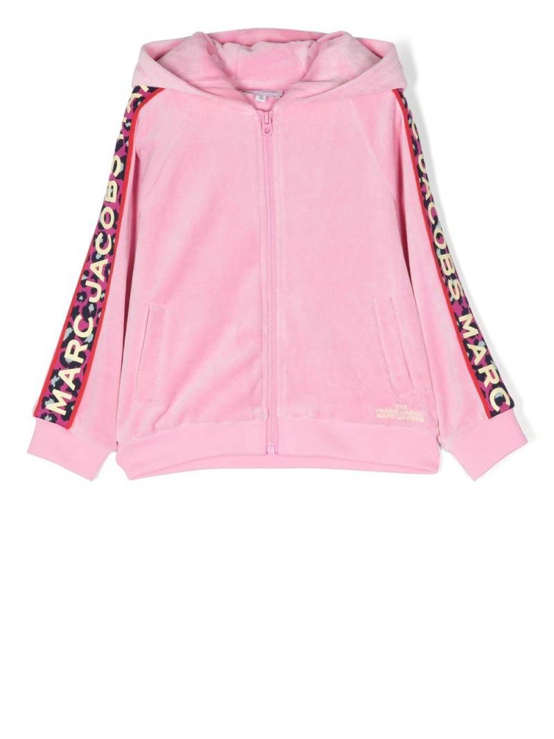 Marc Jacobs Kids jacquard logo-tape track jacket - Pink von Marc Jacobs Kids