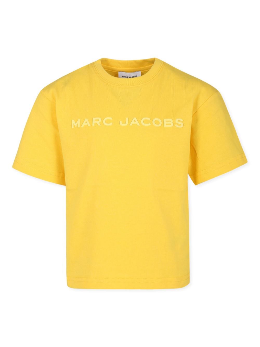 Marc Jacobs Kids logo-appliqué T-shirt - Yellow von Marc Jacobs Kids