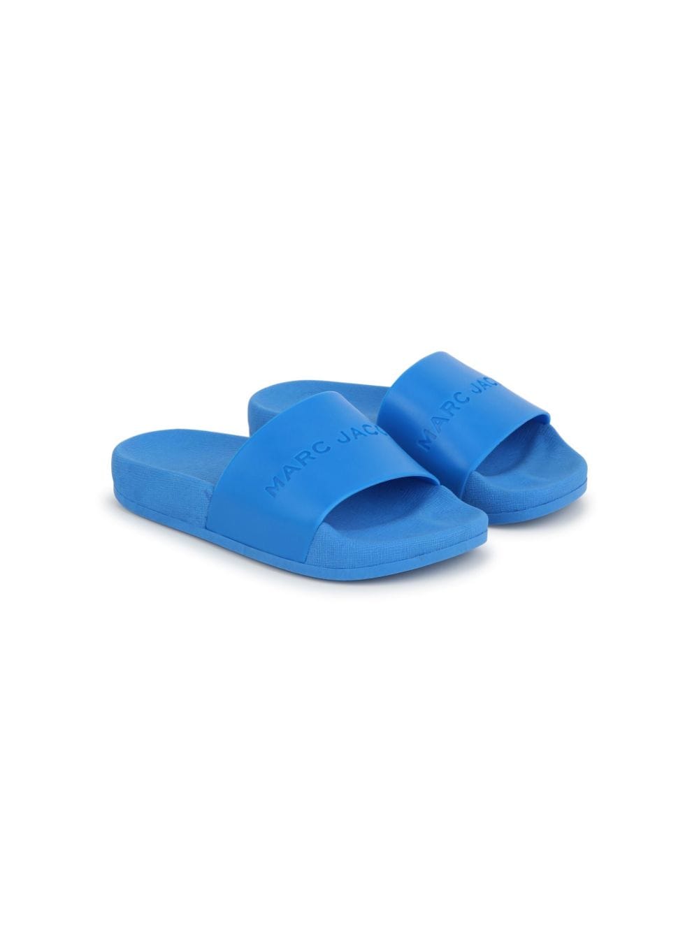 Marc Jacobs Kids logo-debossed textured-finish slides - Blue von Marc Jacobs Kids