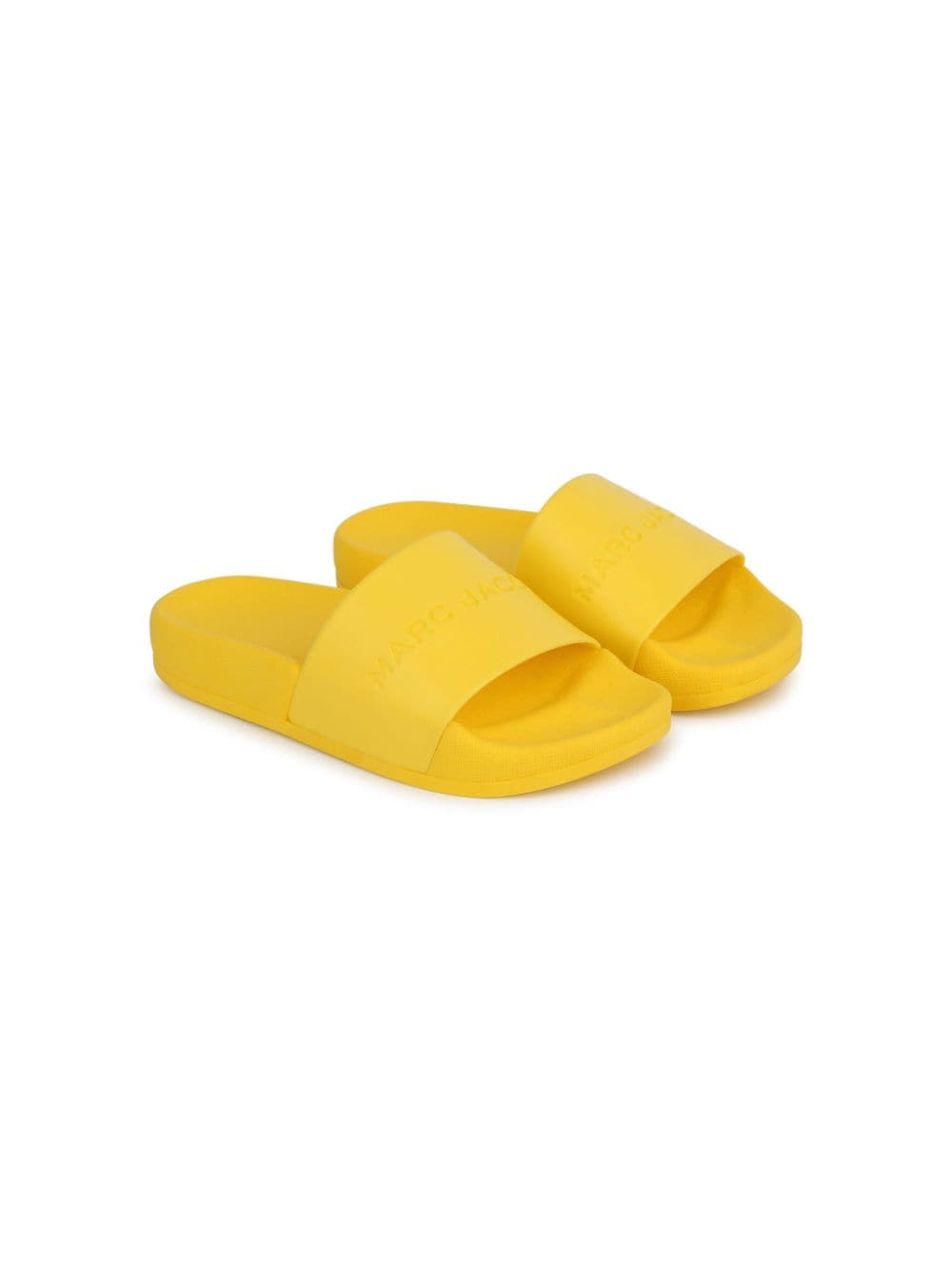 Marc Jacobs Kids logo-debossed textured-finish slides - Yellow von Marc Jacobs Kids