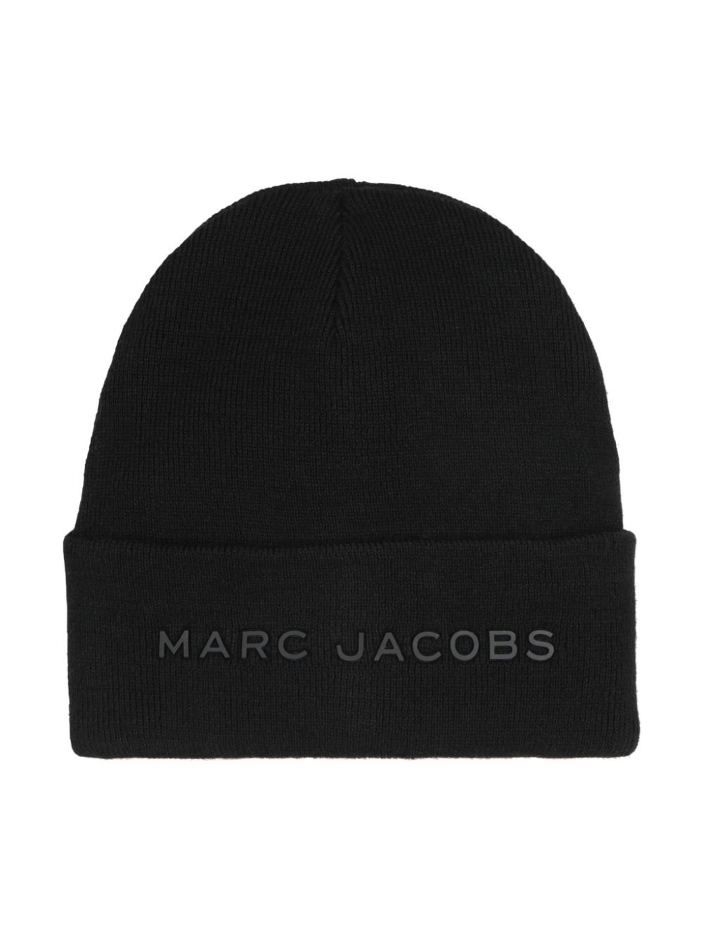 Marc Jacobs Kids logo-detail ribbed-knit beanie - Black von Marc Jacobs Kids