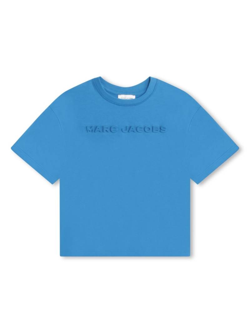 Marc Jacobs Kids logo-embossed cotton T-shirt - Blue von Marc Jacobs Kids