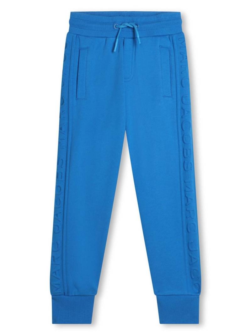 Marc Jacobs Kids logo-embossed cotton track pants - Blue von Marc Jacobs Kids