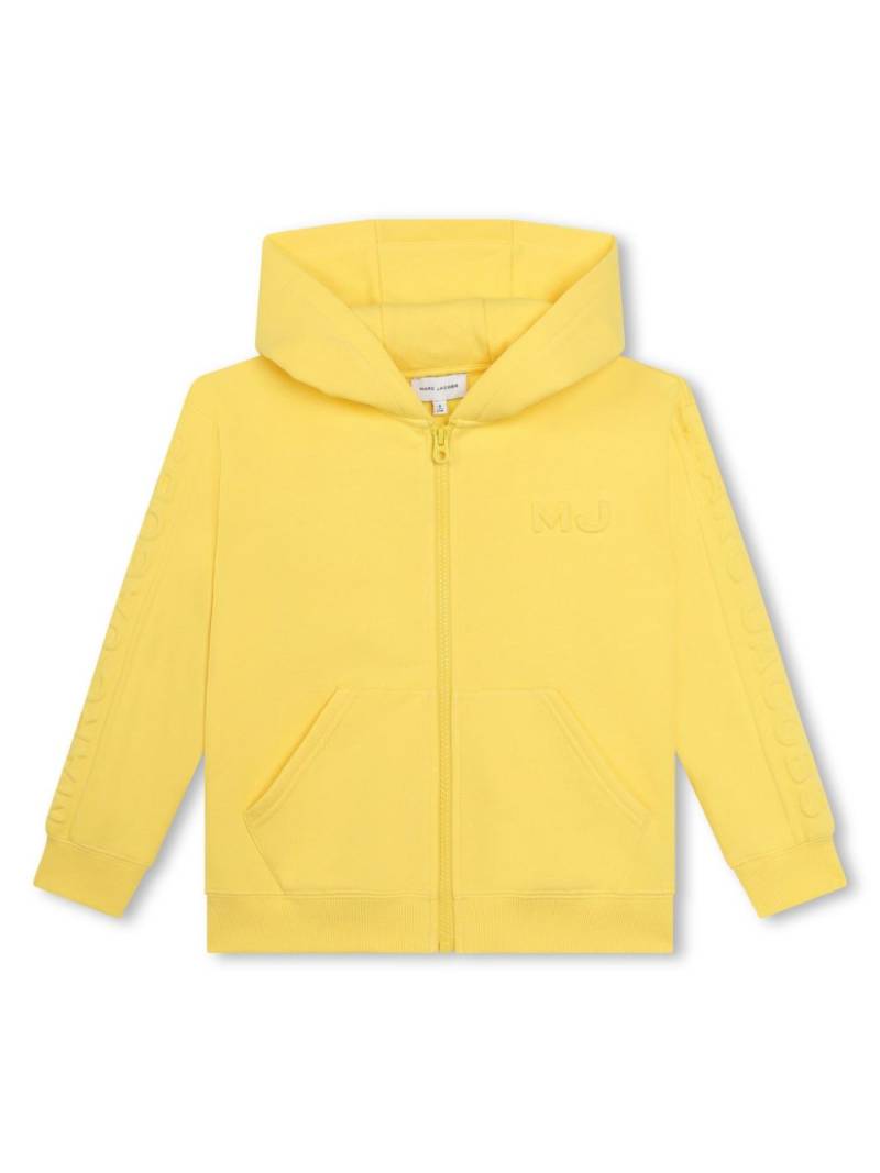 Marc Jacobs Kids logo-embossed zip-up hoodie - Yellow von Marc Jacobs Kids