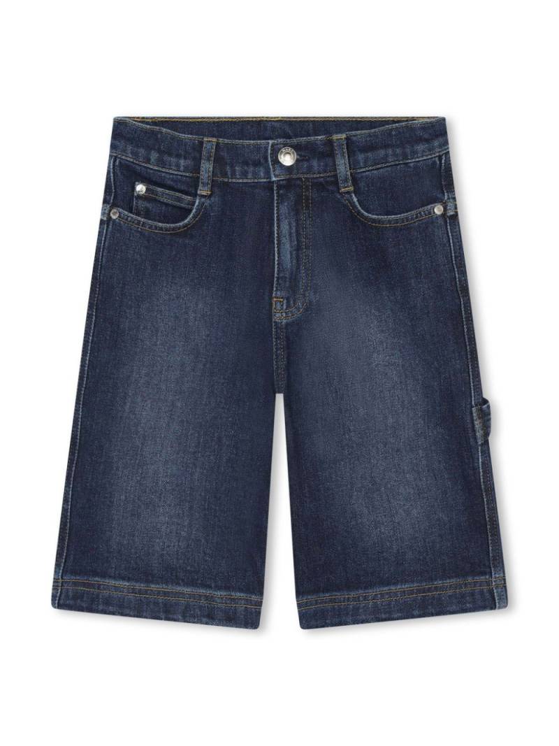 Marc Jacobs Kids logo-embroidered denim shorts - Blue von Marc Jacobs Kids