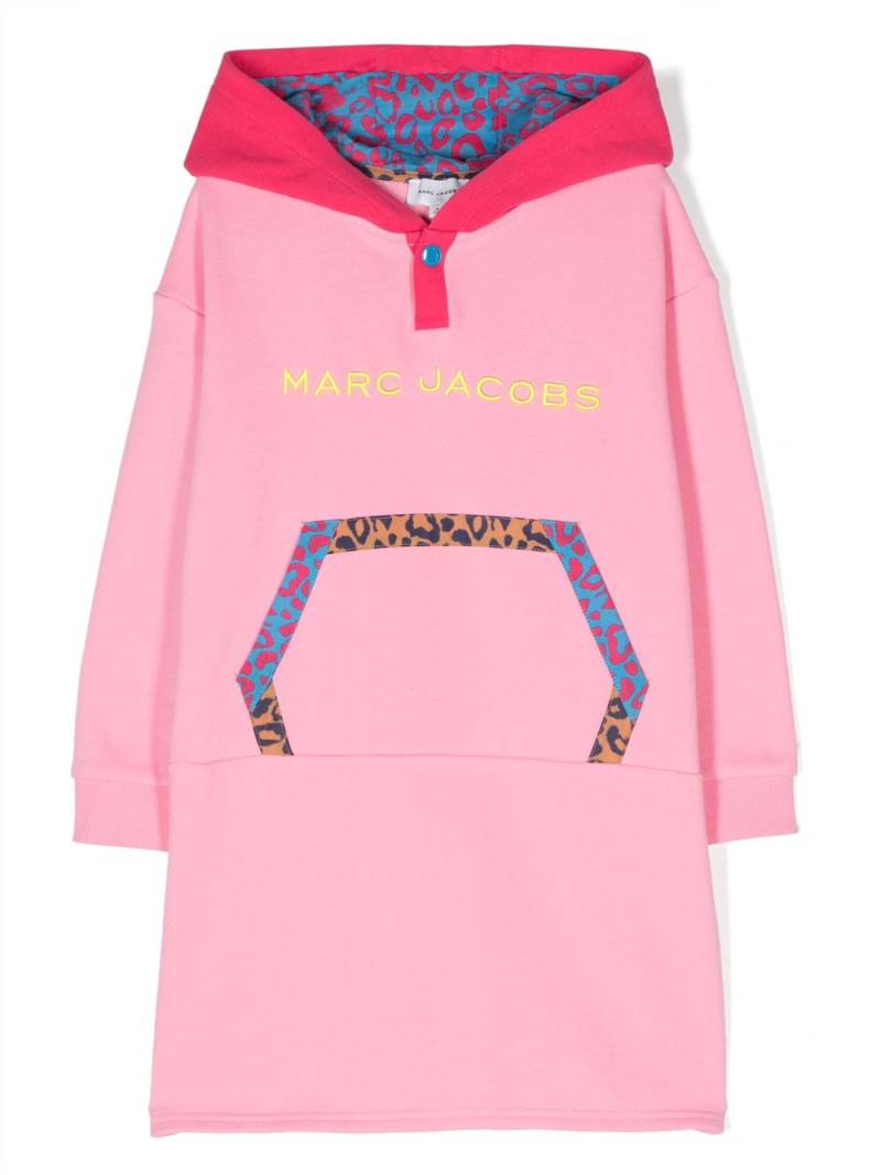 Marc Jacobs Kids logo-embroidered hooded cotton dress - Pink von Marc Jacobs Kids