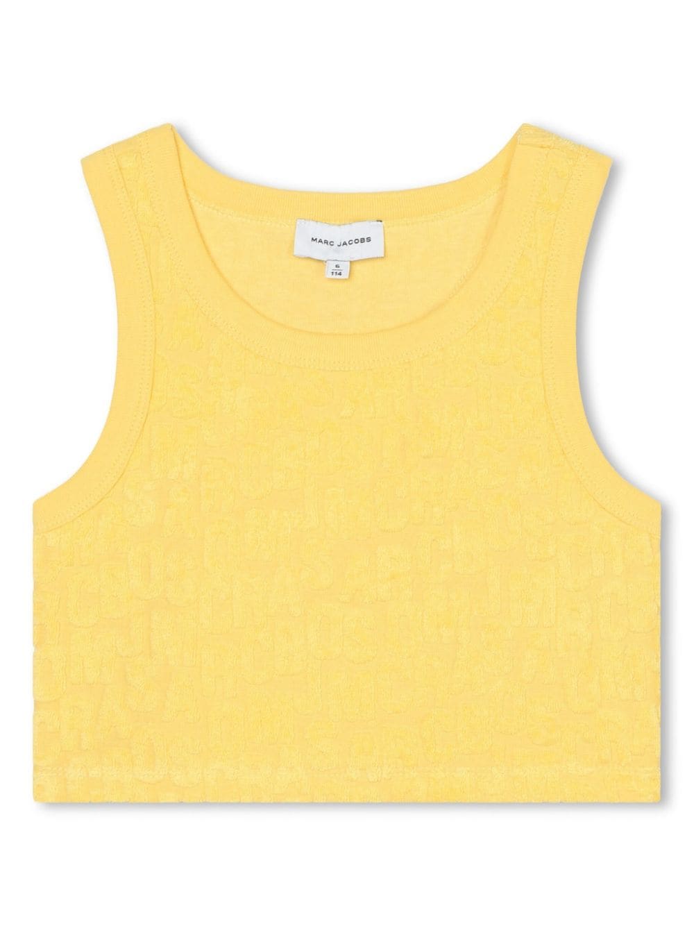 Marc Jacobs Kids logo-jacquard crop top - Yellow von Marc Jacobs Kids