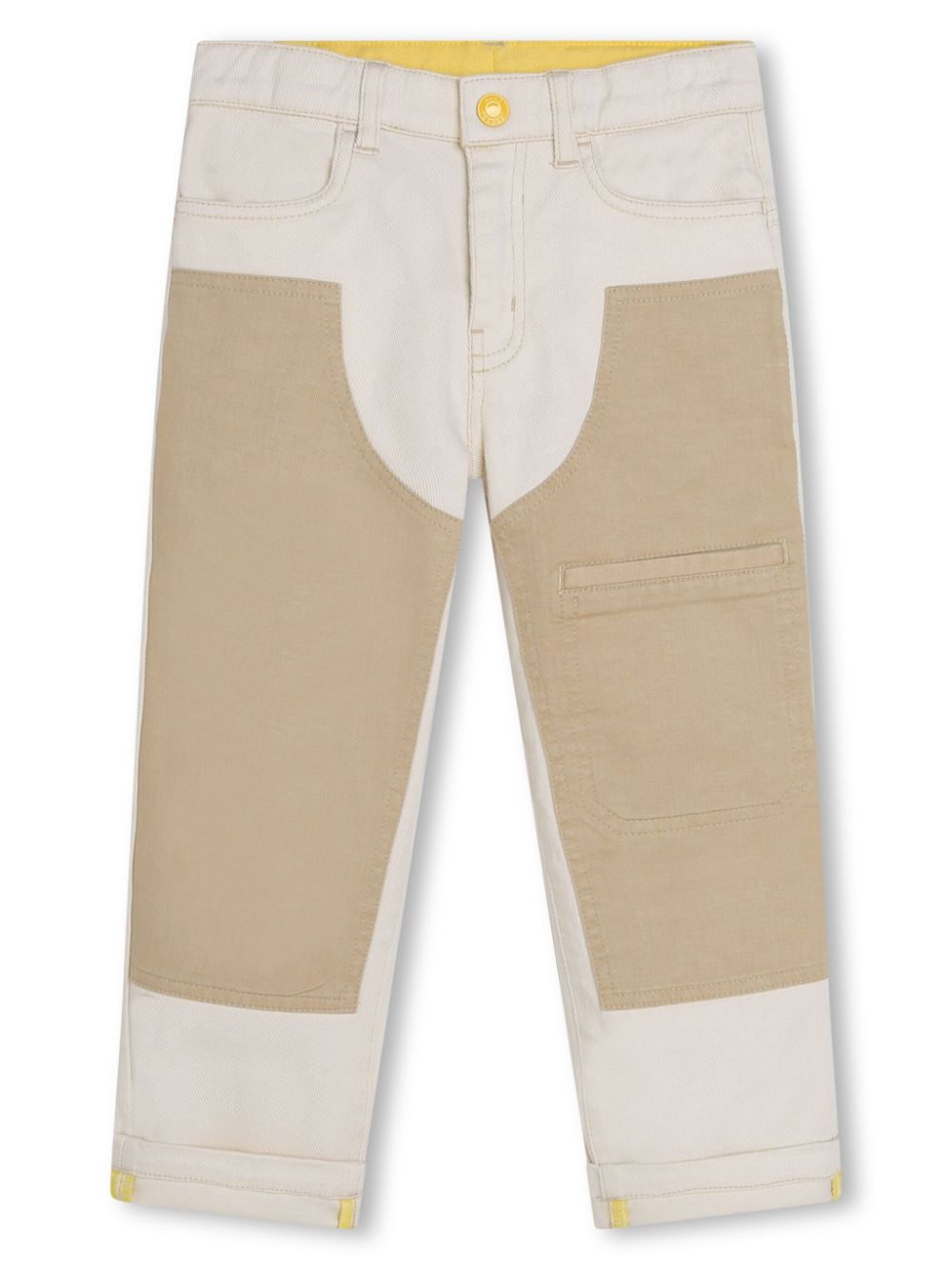 Marc Jacobs Kids logo-patch straight-leg trousers - Neutrals von Marc Jacobs Kids