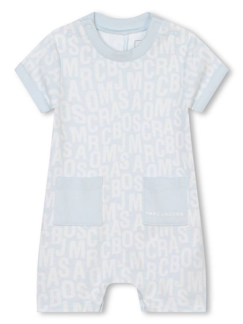 Marc Jacobs Kids logo-patterned jersey romper - Blue von Marc Jacobs Kids