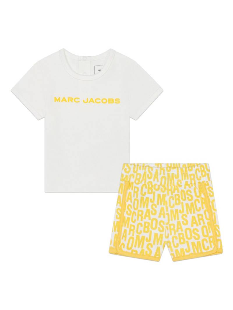 Marc Jacobs Kids logo-print cotton T-shirt and short set - Yellow von Marc Jacobs Kids