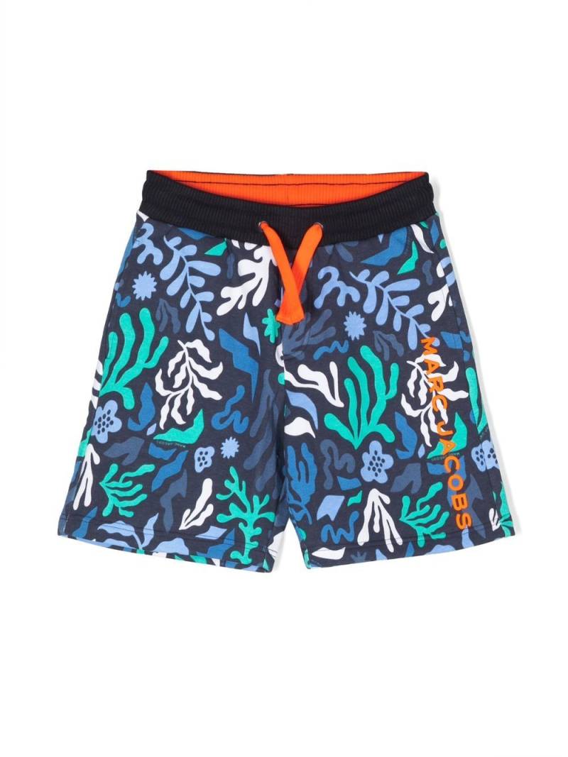 Marc Jacobs Kids logo-print drawstring bermuda shorts - Blue von Marc Jacobs Kids