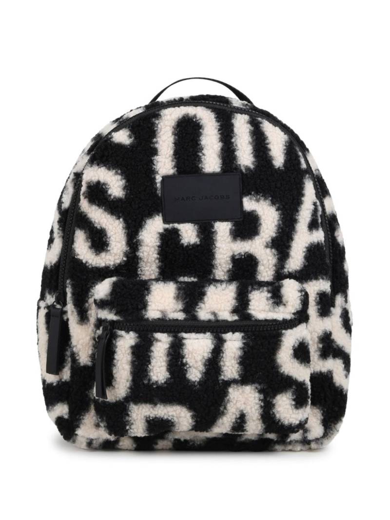 Marc Jacobs Kids logo-print fleece backpack - Black von Marc Jacobs Kids