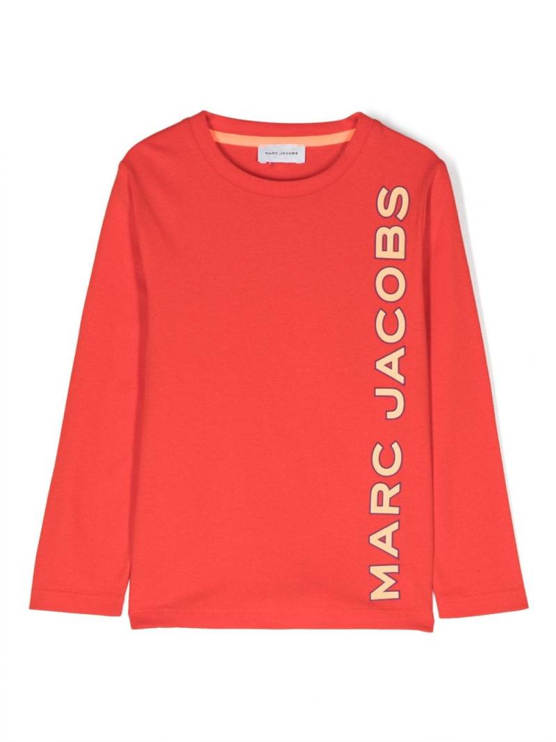 Marc Jacobs Kids logo-print long-sleeve cotton T-shirt - Red von Marc Jacobs Kids