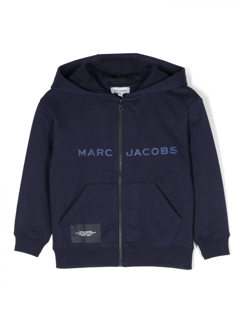 Marc Jacobs Kids logo-print zip-up hooded jacket - Blue von Marc Jacobs Kids