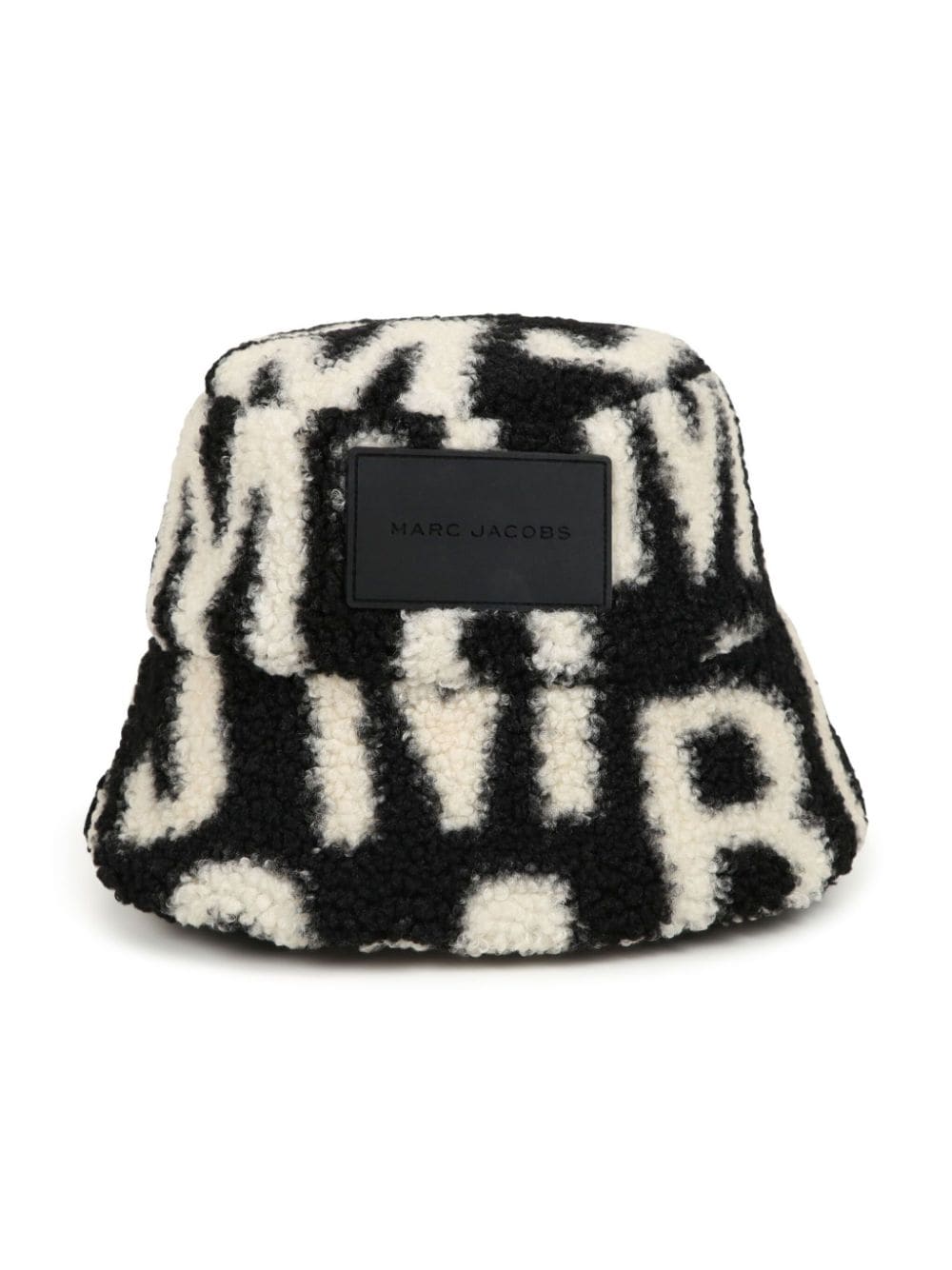 Marc Jacobs Kids monogram-print faux-shearling bucket hat - Black von Marc Jacobs Kids