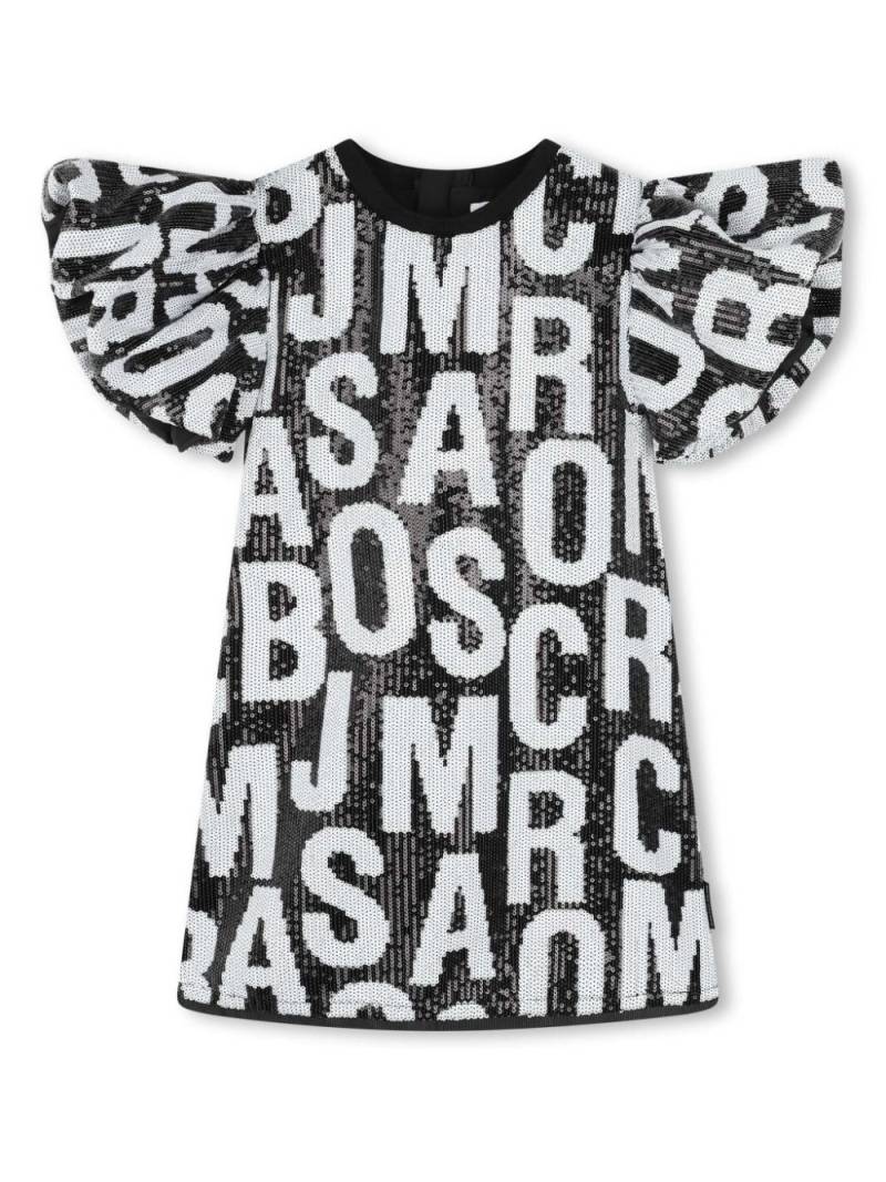 Marc Jacobs Kids sequinned all-over logo dress - Black von Marc Jacobs Kids