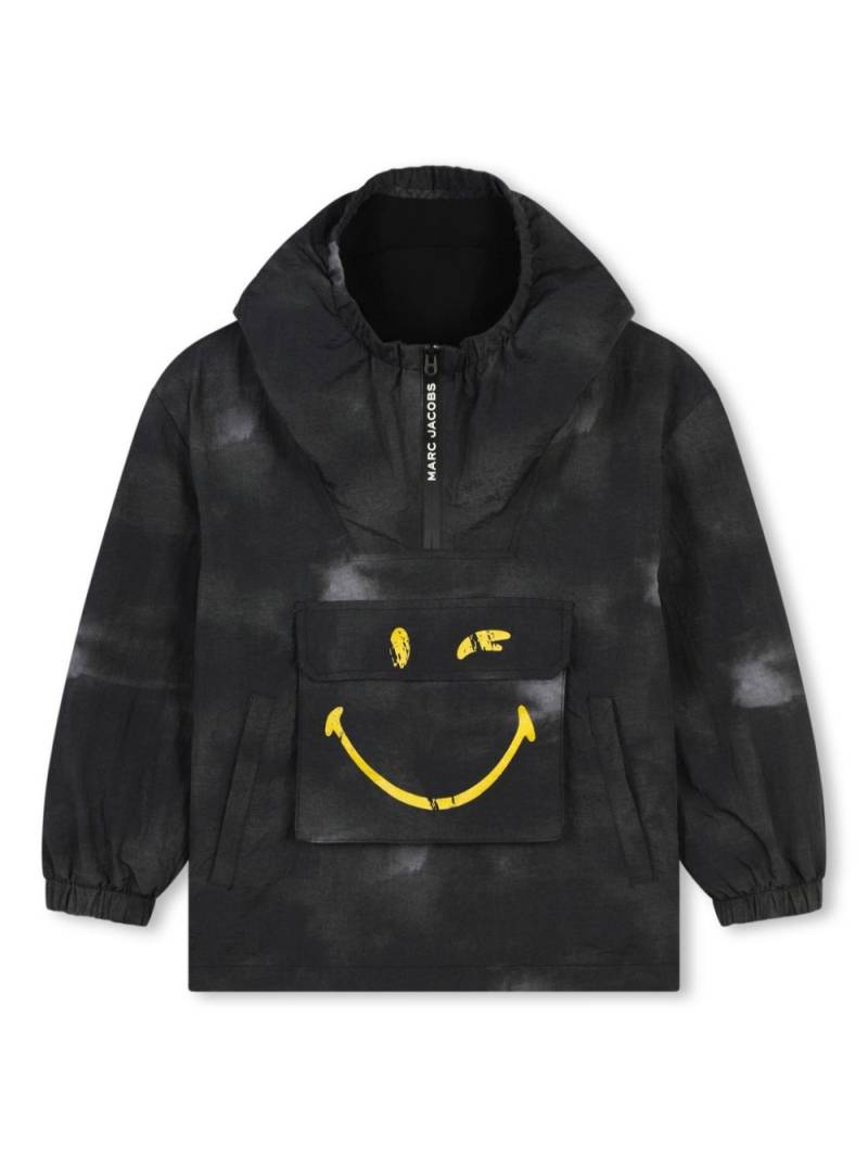 Marc Jacobs Kids smiley face-print windbreaker - Black von Marc Jacobs Kids