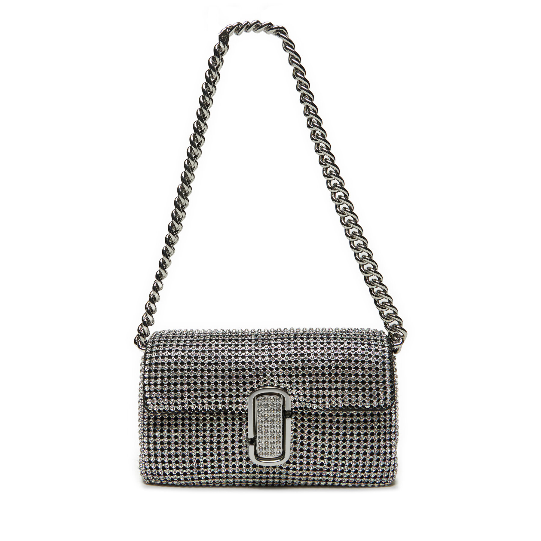 Handtasche Marc Jacobs The Rhinestone J Marc Mini Shoulder Bag H912M06RE22 Silberfarben von Marc Jacobs