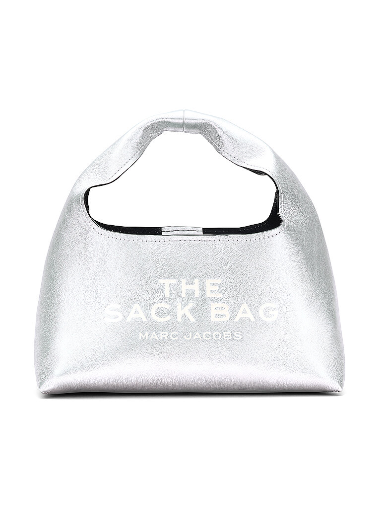 MARC JACOBS Ledertasche - Henkeltasche THE MINI SACK  silber von Marc Jacobs