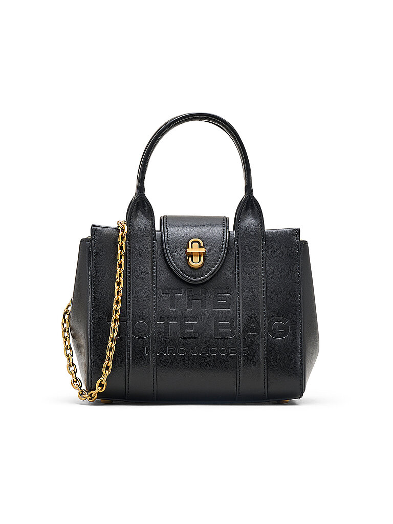 MARC JACOBS Ledertasche - Mini Bag THE TURNLOCK CROSSBODY TOTE schwarz von Marc Jacobs