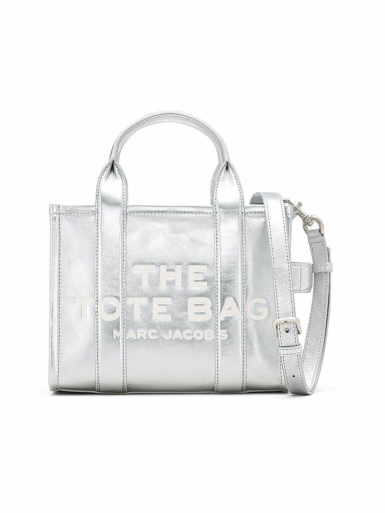 MARC JACOBS Ledertasche - Tote Bag THE SMALL TOTE LEATHER silber von Marc Jacobs