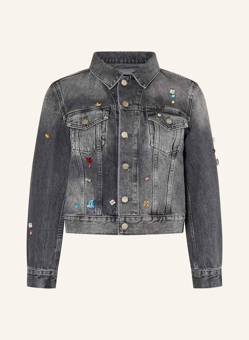 Marc Jacobs Cropped-Jeansjacke Mit Schmucksteinen schwarz von Marc Jacobs