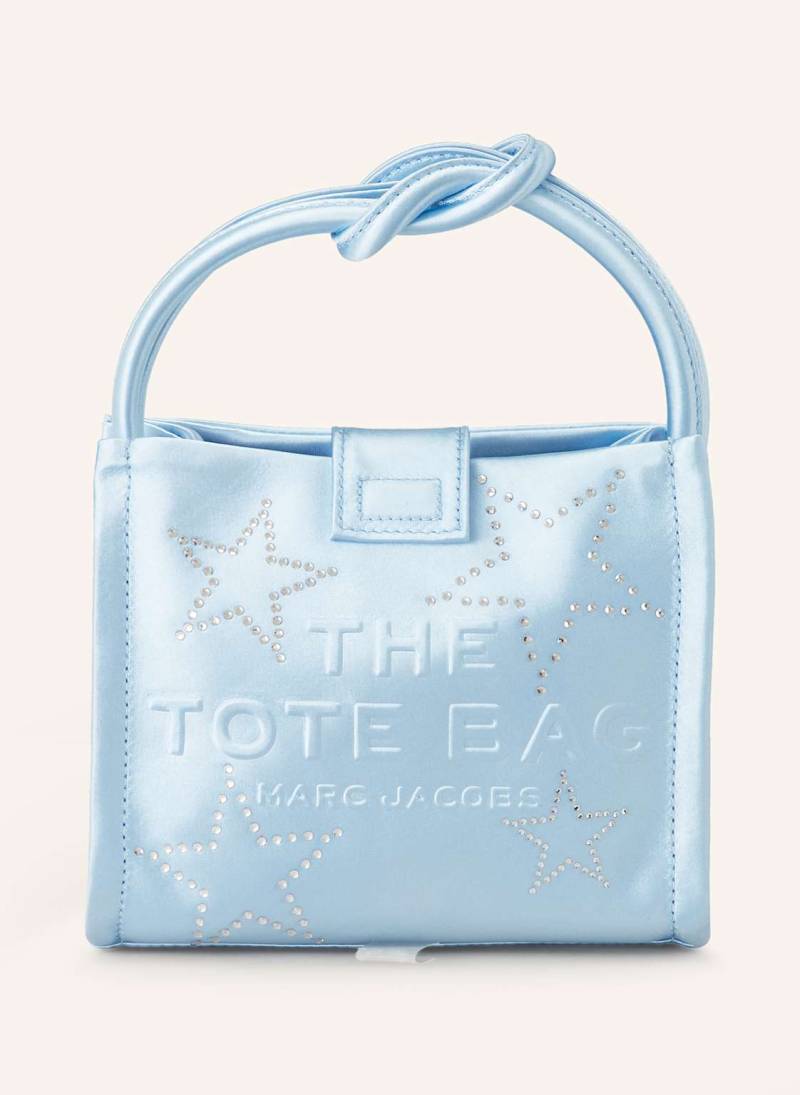 Marc Jacobs Handtasche The Star Satin Mini Tote Bag Mit Schmucksteinen blau von Marc Jacobs