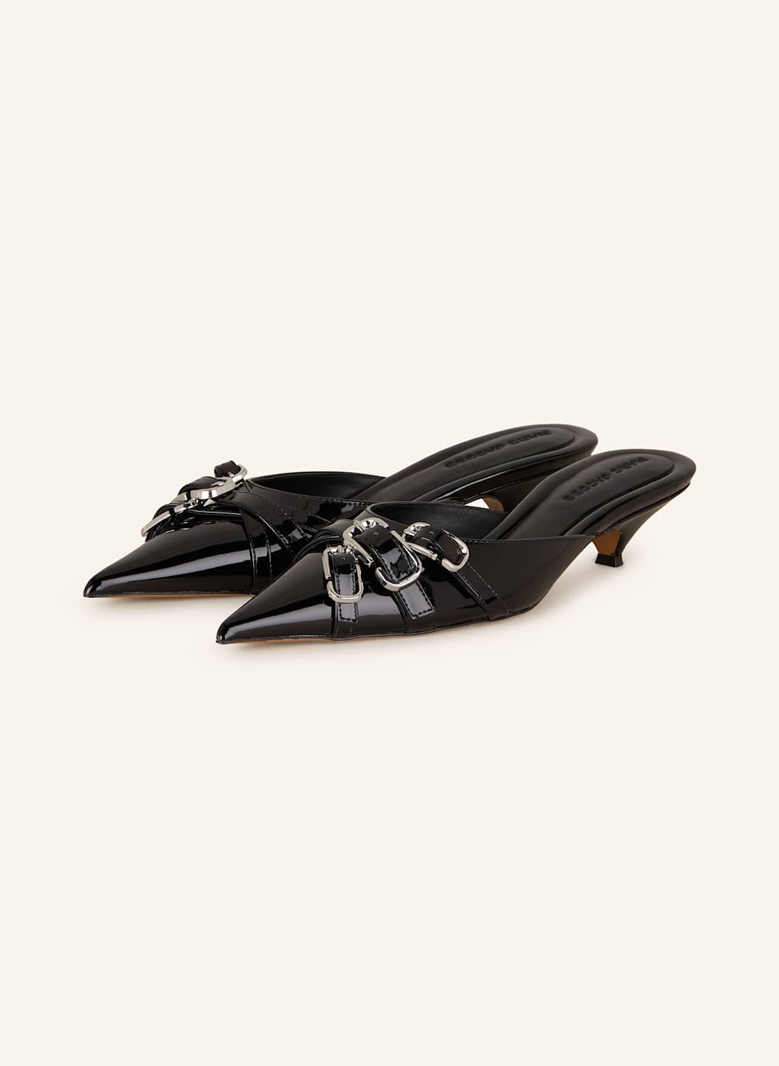Marc Jacobs Lack-Mules The Emma Kitten Heel schwarz Marc Jacobs Lack-Mules The Emma Kitten Heel schwarz von Marc Jacobs