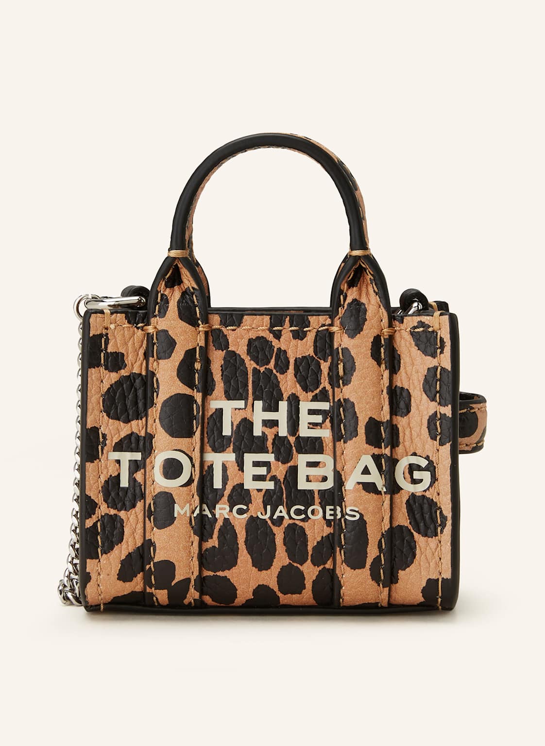 Marc Jacobs Taschenanhänger The Cheetah  Nano Tote Charm beige von Marc Jacobs