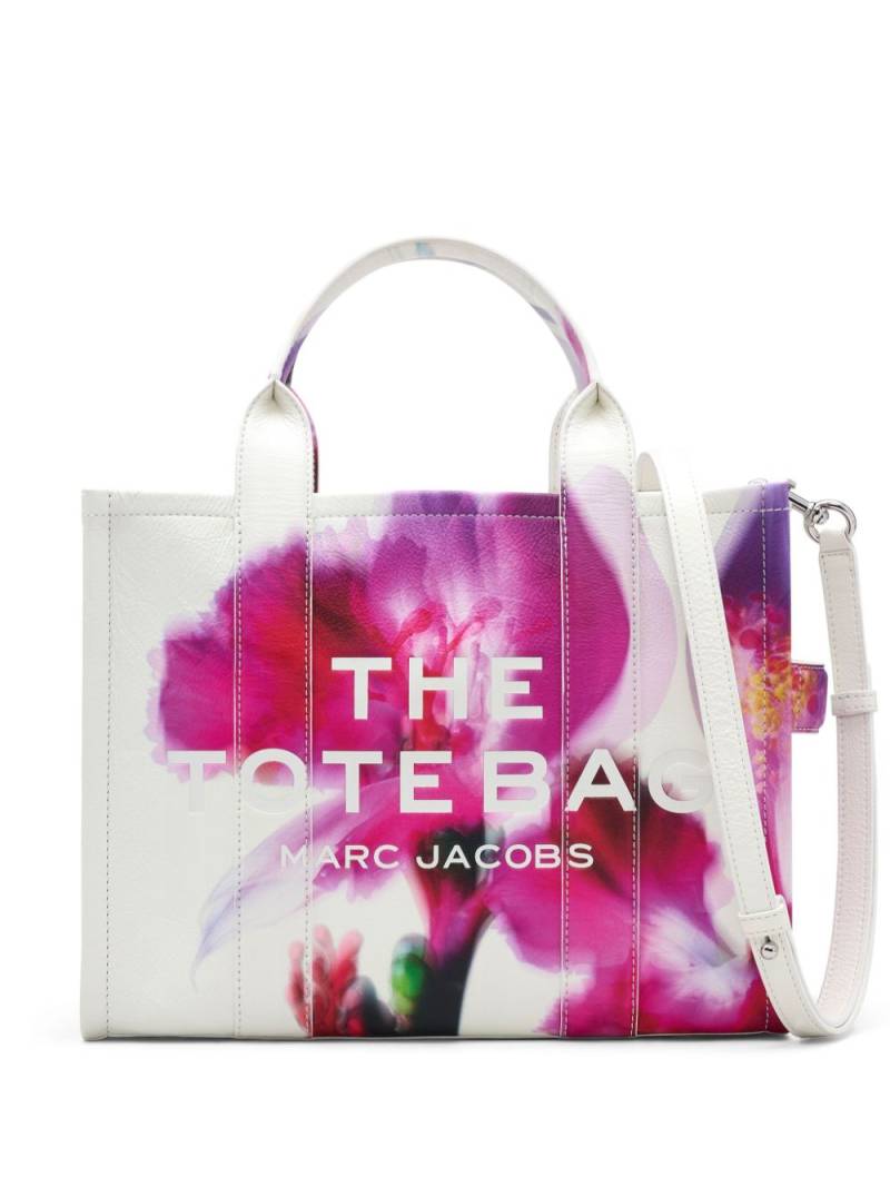 Marc Jacobs The Future Floral Leather Medium Tote bag - White von Marc Jacobs