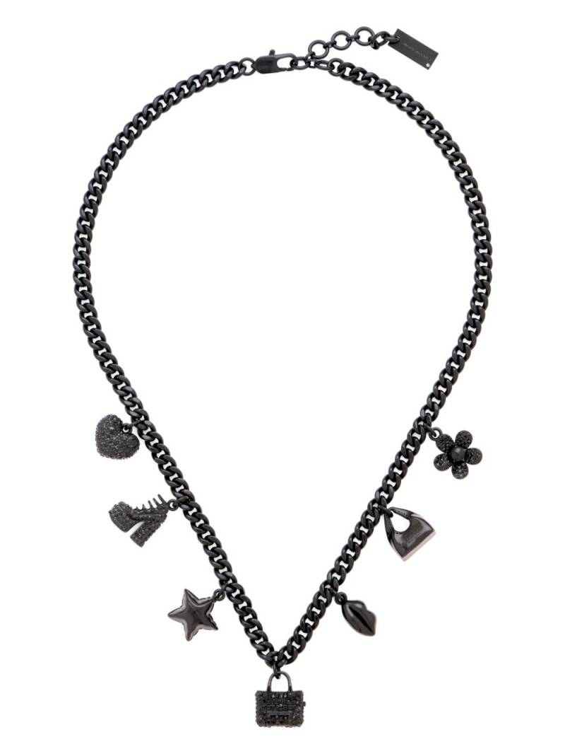 Marc Jacobs The Mini Icon Pave-charm necklace - Black von Marc Jacobs