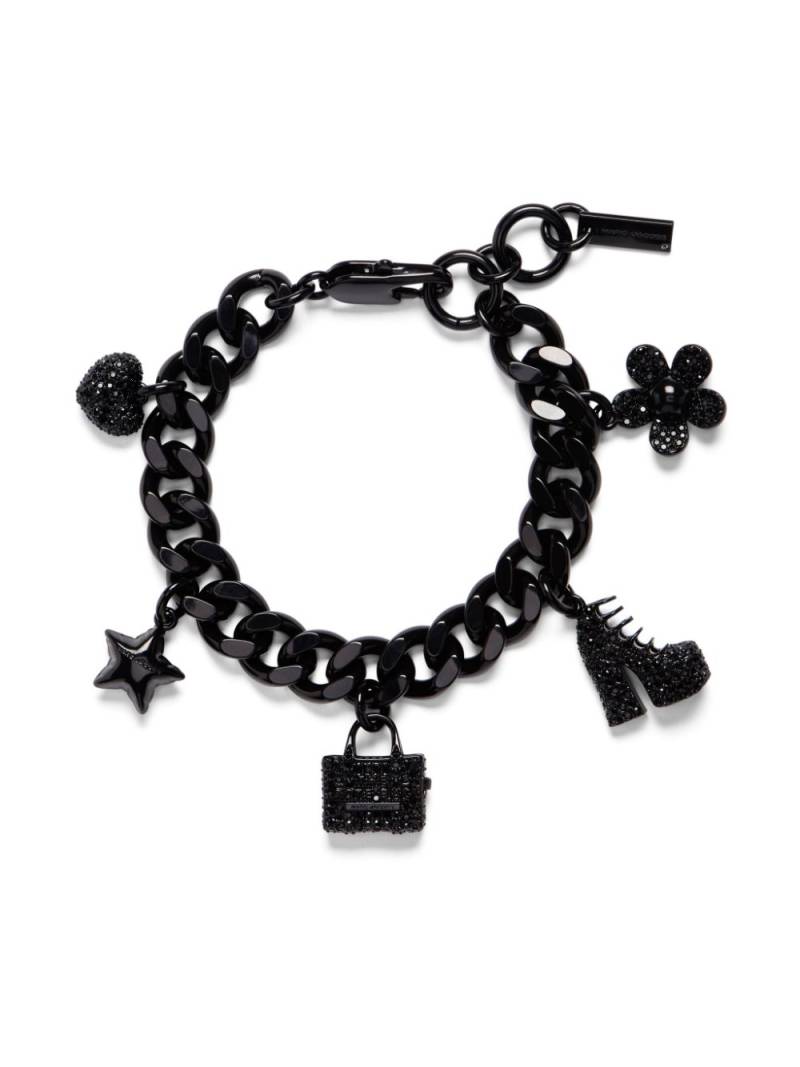 Marc Jacobs The Mini Icon pavé charm bracelet - Black von Marc Jacobs