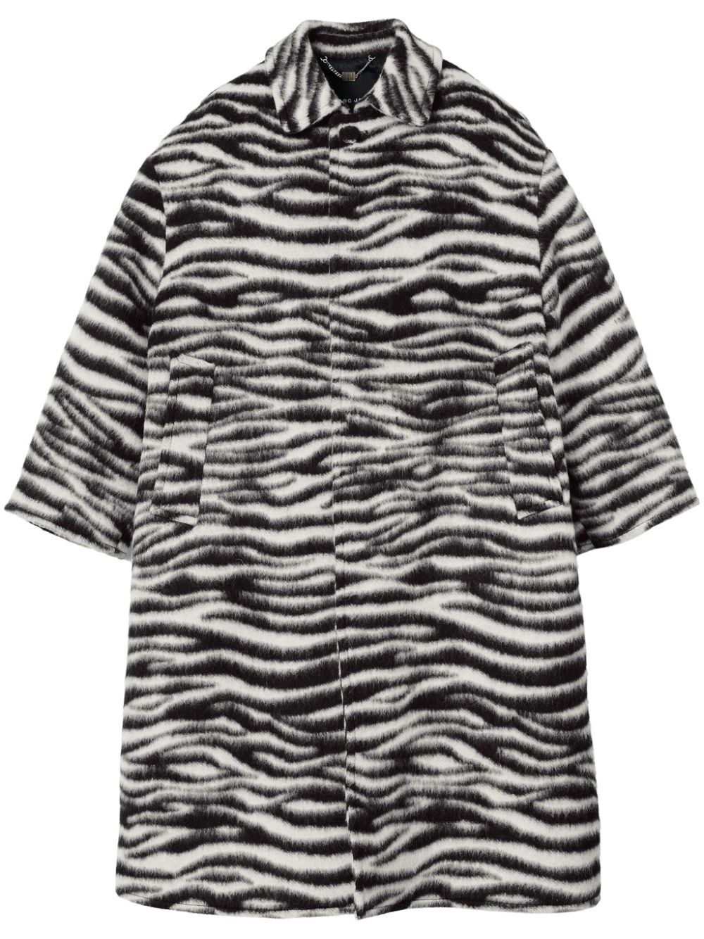 Marc Jacobs The Zebra brushed coat - Black von Marc Jacobs