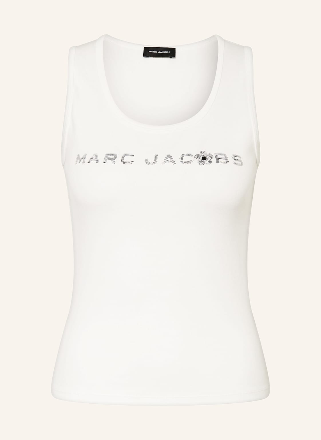 Marc Jacobs Top Daisy Mit Pailletten weiss von Marc Jacobs