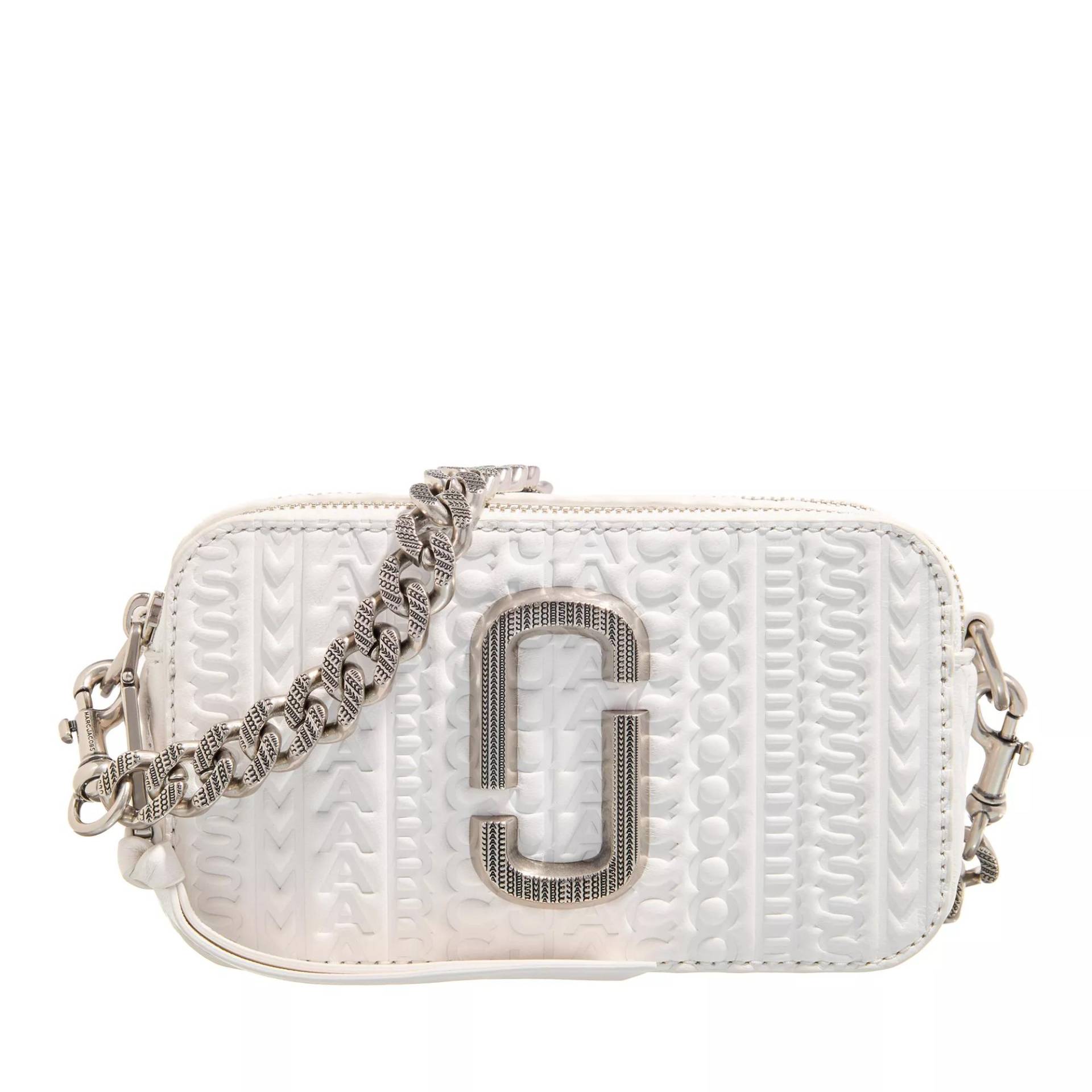 Marc Jacobs Schultertasche - The Monogram Debossed Snapshot - Gr. unisize - in Weiß - für Damen von Marc Jacobs